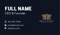 Crown Shield Wings Business Card Image Preview