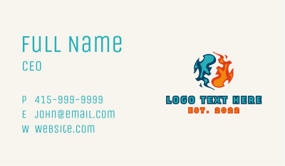 Water Fire Element Business Card Image Preview