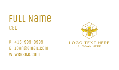 Geometric Yellow Bee Business Card Image Preview