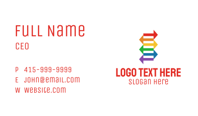 Rainbow Arrows Exchange Business Card Image Preview