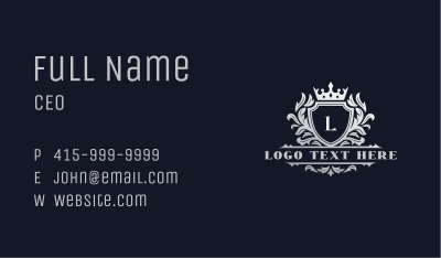 Royal Shield Crown Business Card Image Preview