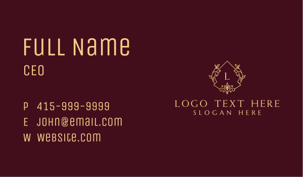 Luxury Boutique Ornament Business Card Design Image Preview