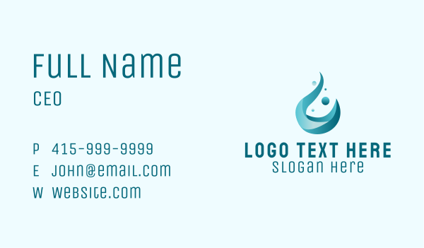 Liquid Water Droplet  Business Card Design Image Preview