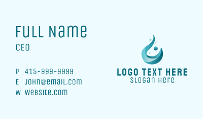 Liquid Water Droplet  Business Card Image Preview