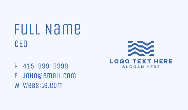 Generic Agency Waves Business Card Design Image Preview