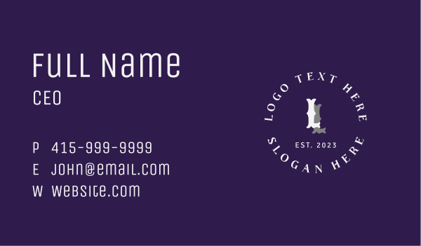 Classic Western Vintage Letter Business Card Design Image Preview