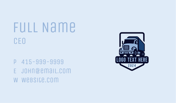 Shipping Truck Vehicle Business Card Design Image Preview