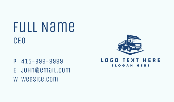 Oil Tanker Truck Business Card Design Image Preview
