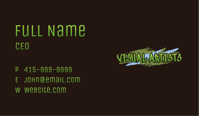 Graffiti Artist Wordmark Business Card Image Preview