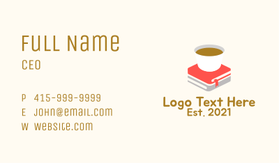 Coffee Book Store  Business Card Image Preview