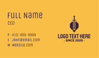 Blue Knight Pencil Sword Business Card Image Preview