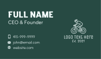 Cyclist Racing Bike Business Card Image Preview