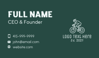 Cyclist Racing Bike Business Card Preview