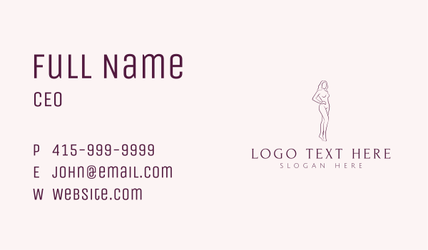 Naked Woman Body Business Card Design Image Preview