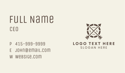 Arrow Archery Badge Business Card Image Preview