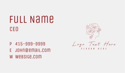 Floral Cosmetics Beauty Business Card Image Preview