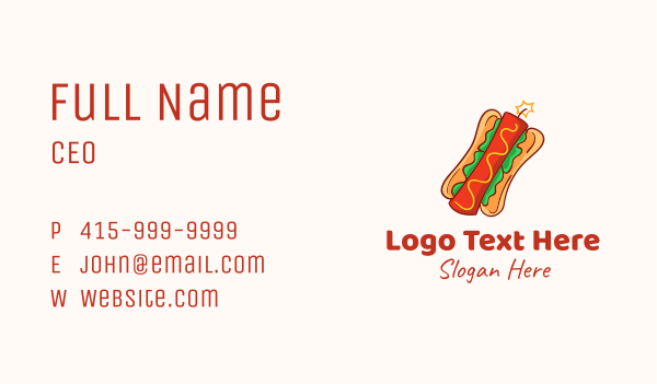 Dynamite Hot Dog Sandwich Business Card Design Image Preview