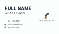 Elegant Writer Quill  Business Card Image Preview