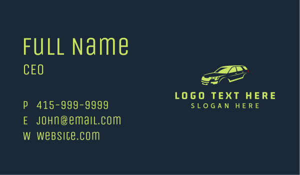 Vehicle Car Driver Business Card Design Image Preview