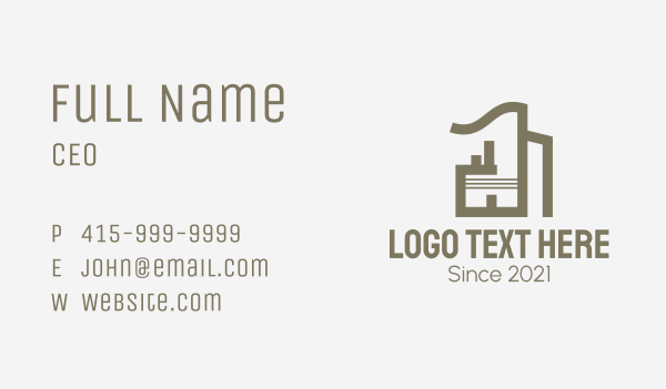 Industrial Factory Building Business Card Design Image Preview