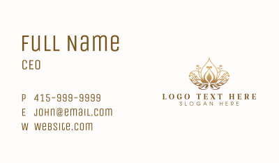 Lotus Wellness Flower Business Card Image Preview