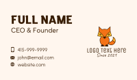 Orange Fox Toy  Business Card Image Preview