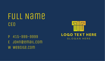 Corporate Gradient Letter T  Business Card Image Preview