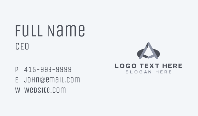 Industrial Construction Builder Letter A Business Card Image Preview