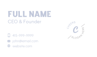 Elegant Round Cursive Letter Business Card Image Preview
