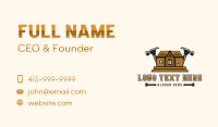 Cabin Hammer Carpentry Business Card Design