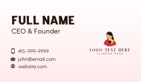 Woman Fashion Scarf Business Card Preview