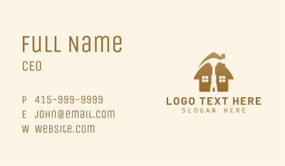 Builder Hammer House Business Card Image Preview