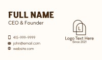 Minimalist Arch Letter Business Card Image Preview
