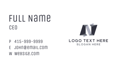 Creative Media Letter N Business Card Image Preview