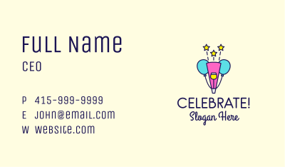 Celebration Balloon Stars Business Card Image Preview