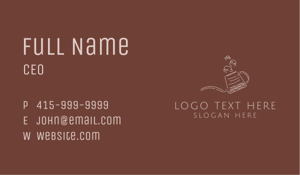 Barista Coffee Kettle  Business Card Design Image Preview