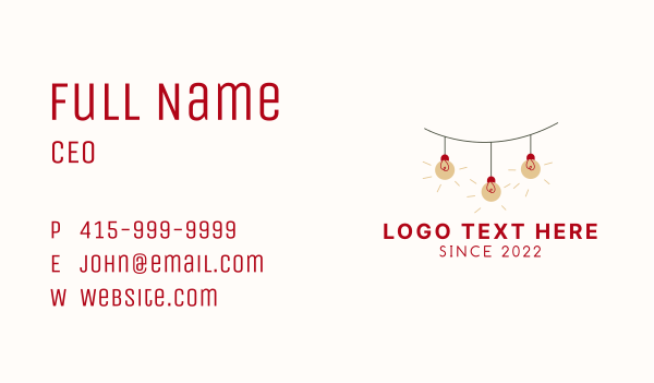 Decoration Lights Business Card Design Image Preview