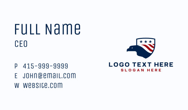 American Eagle Shield Business Card Design Image Preview