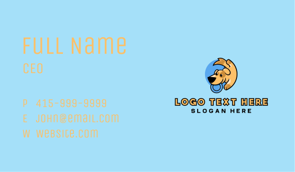 Frisbee Dog Puppy Business Card Design Image Preview