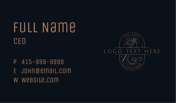 Needle Thread Seamstress Business Card Design Image Preview