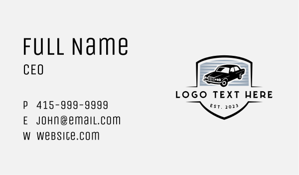 Luxury Car Mechanic Business Card Design Image Preview