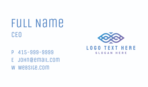Creative Gradient Loop Business Card Design Image Preview