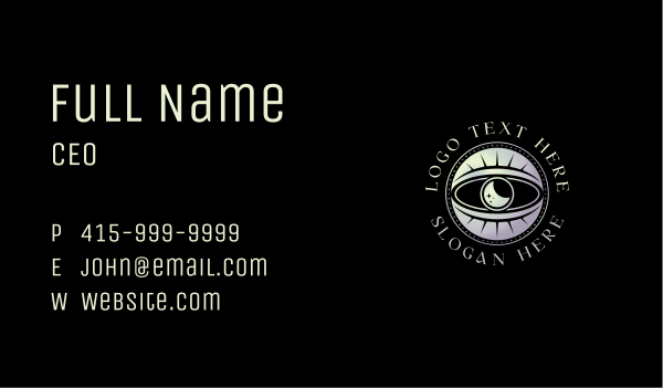 Mystic Moon Eye Business Card Design Image Preview