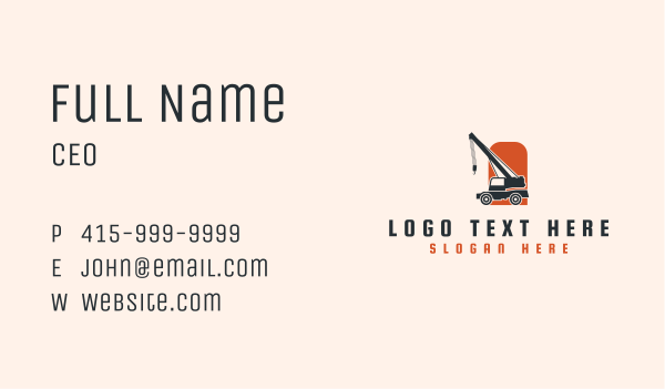 Construction Tower Crane Business Card Design Image Preview