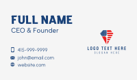 American Flag Pencil  Business Card Preview