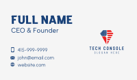 American Flag Pencil  Business Card Image Preview