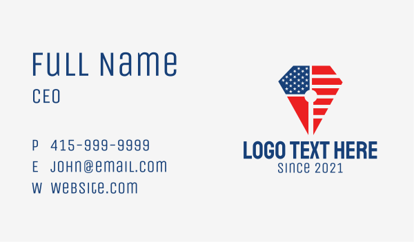 American Flag Pencil  Business Card Design Image Preview