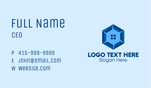 Hexagon Home Real Estate  Business Card Design Image Preview