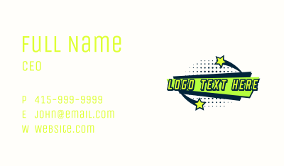 Retro Star Banner Business Card Image Preview