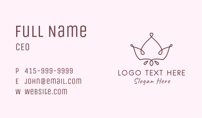 Elegant Crown Accessory Business Card Image Preview